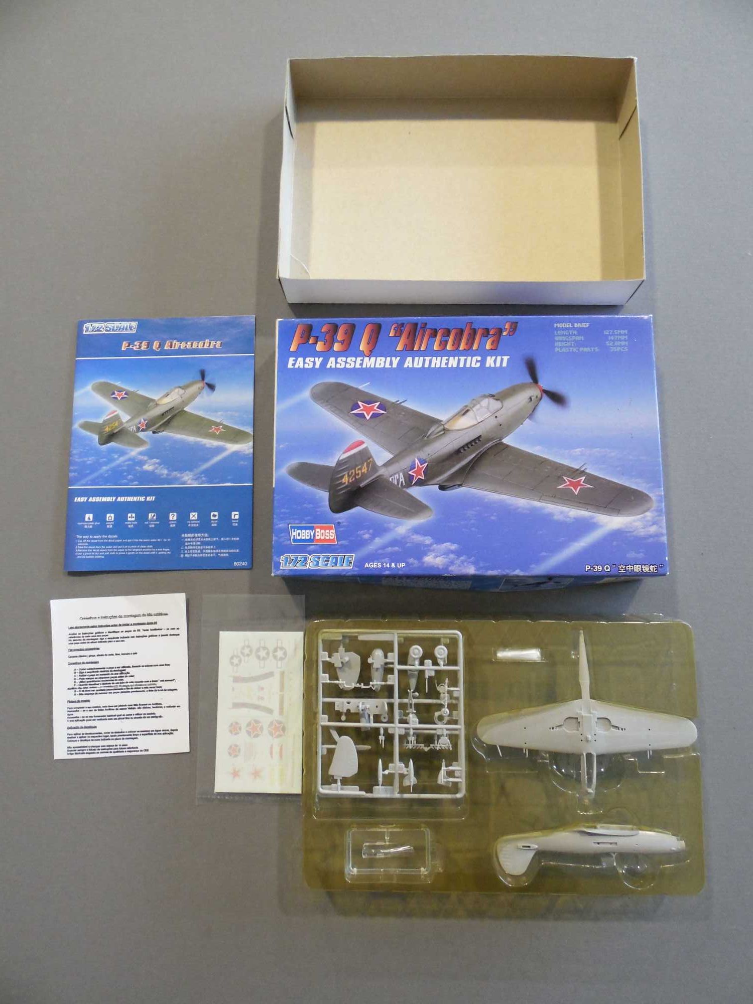 Kit Montagem P-39 Q "Aircobra" 1/72 Hobby Boss