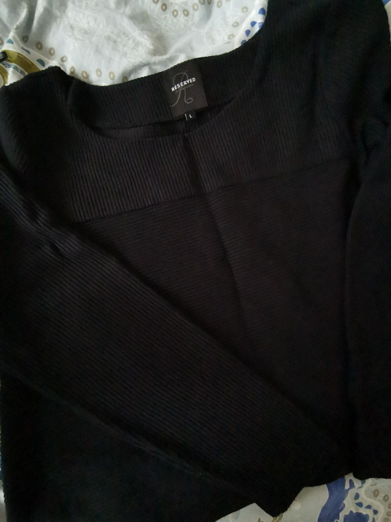 Bluza bawełniana prążki 100%bawełna czarna Reserved r. L(40)