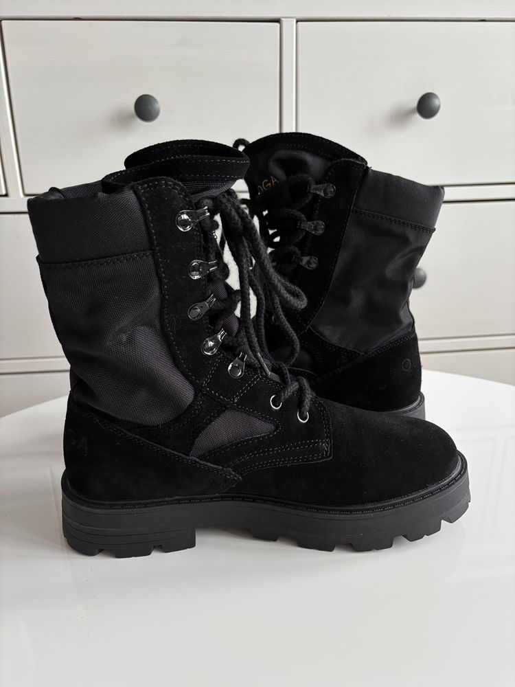 Buty damskie workery olavoga hiker czarne trapery zimowe