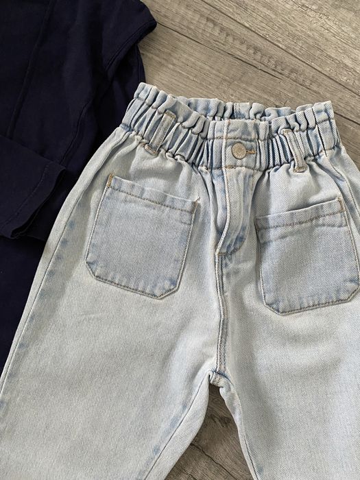 Zestaw ubranek Zara H&M 116 paczka paka jesień Stitch paperbag legi
