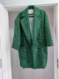 Płaszcz wiosenny zielony kling L płaszczyk wełna