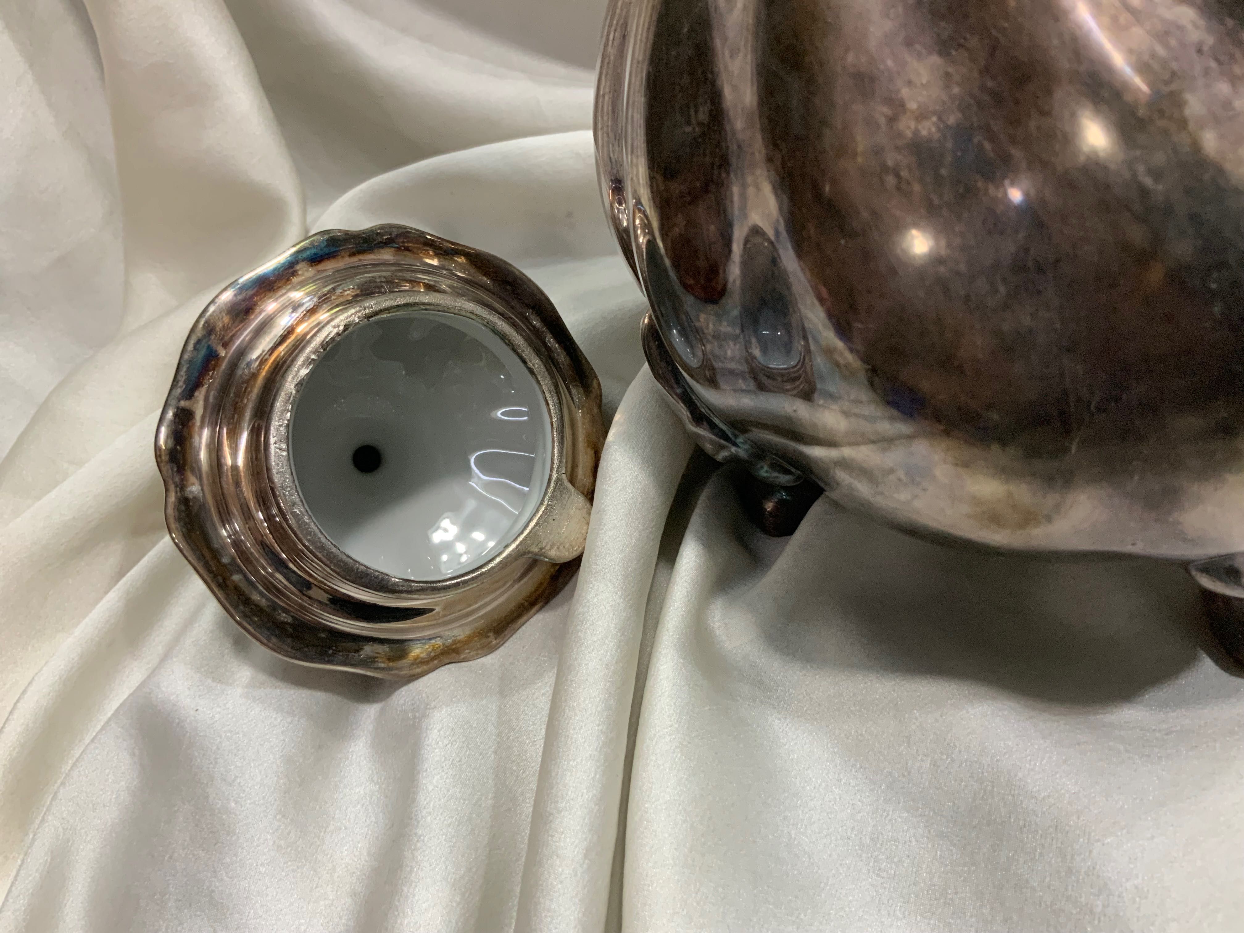 Антикварный Серебряный Чайник молочник Rosenthal до 1935 Германия