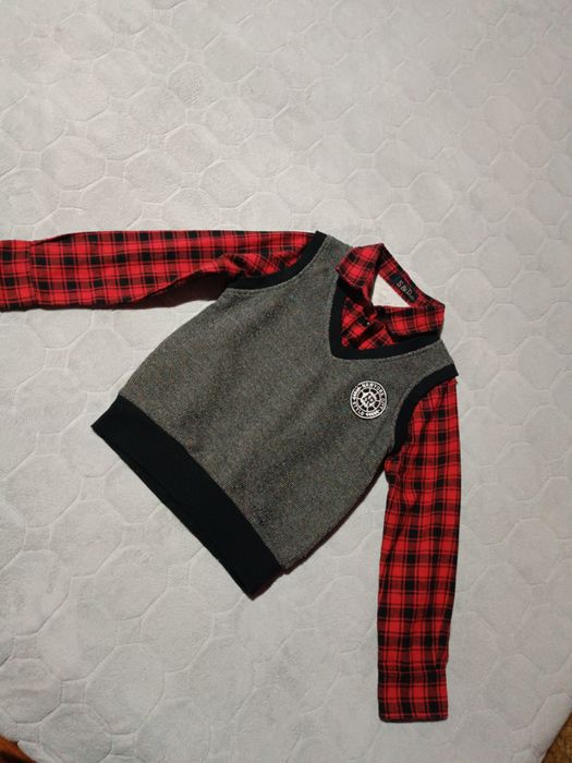 Сорочка з жилеткою, картата сорочка на хлопчика