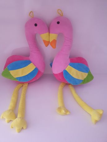 Мягкие велюровые игрушки фламинго 60 см.