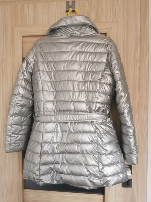 Piękna srebrna kurtka pikowana puchowa Mohito