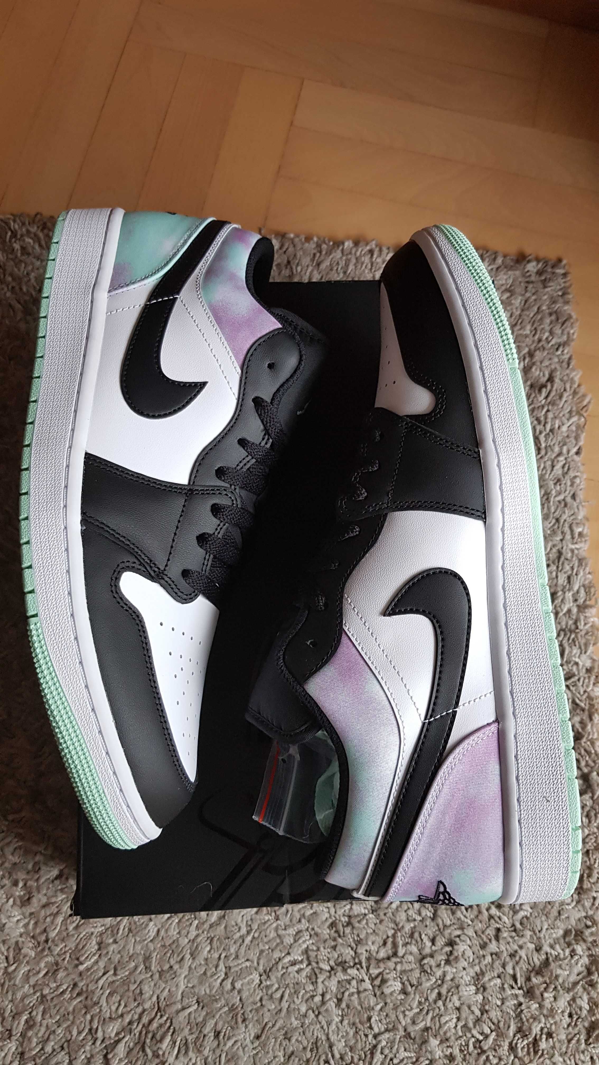 Jordan 1 low 47-12,5US Tie-Dye nowe og box białe czarne