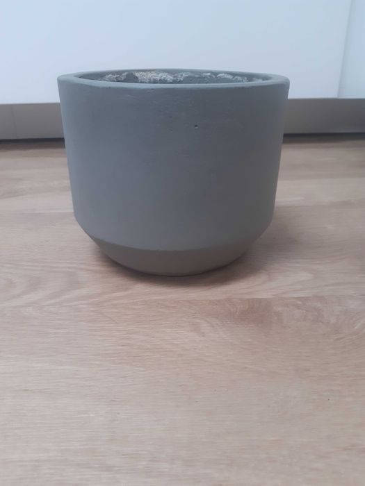 Donica betonowa szary/khaki 17x14,5 cm