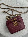 Torebka chanel burgund czerwona