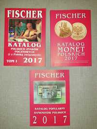 Katalogi Fischer 2017 Znaczki, monety, banknoty