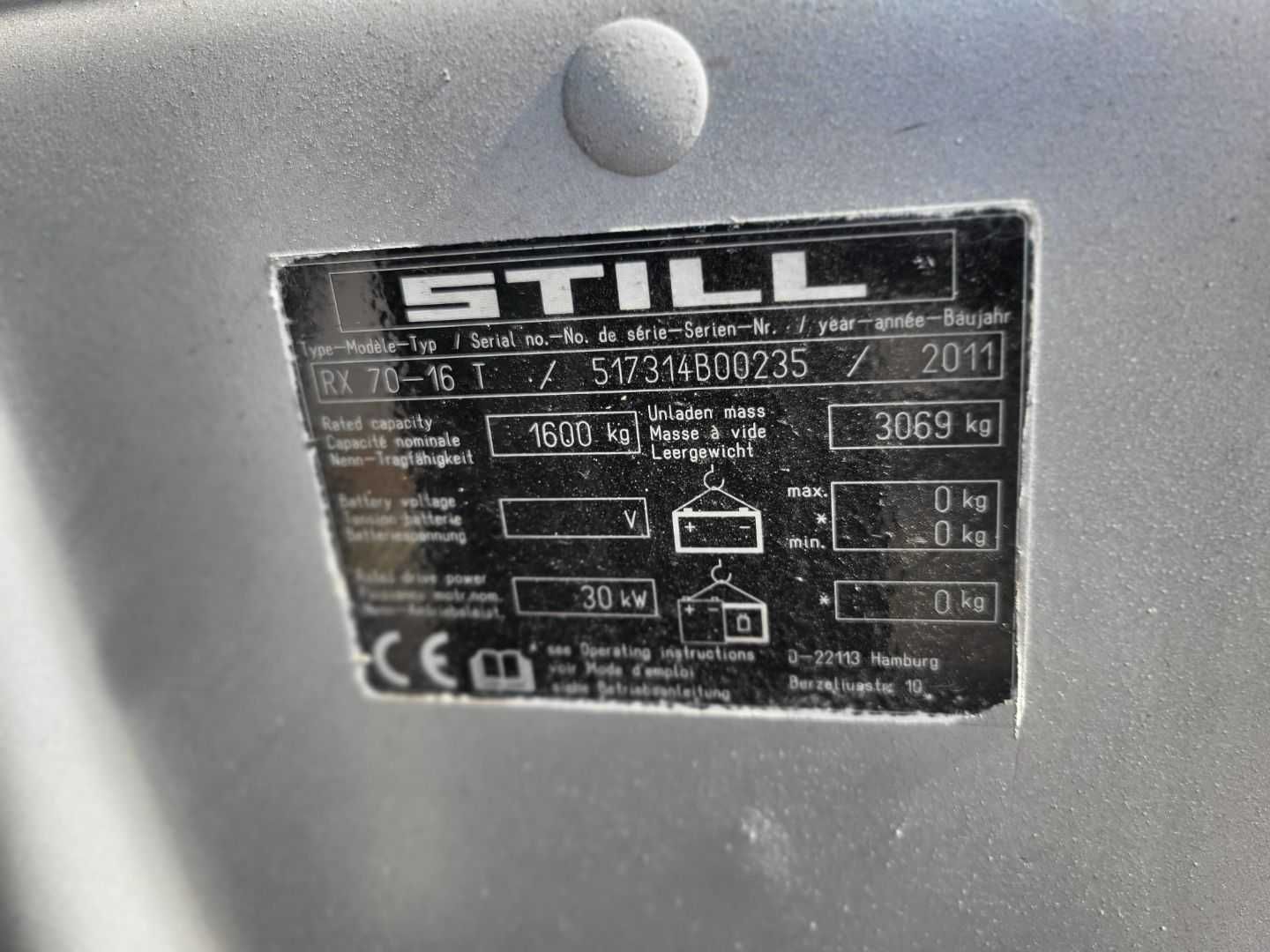 Wózek widlowy STILL RX70-16, gaz LPG, 2011