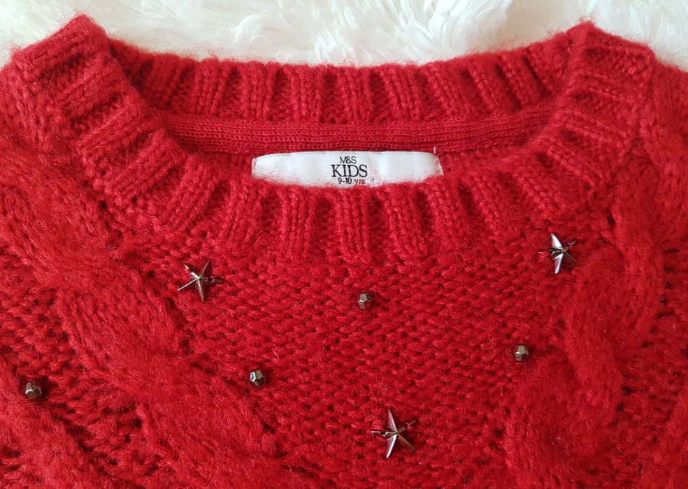 Śliczny sweter dziewczęcy M&S, rozmiar 140, 9-10 lat