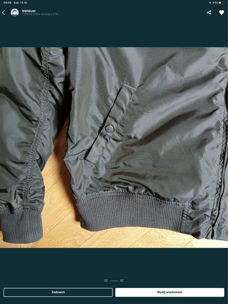 Kurtka alpha industries ma1 rozmiar xxxl nie ocieplana