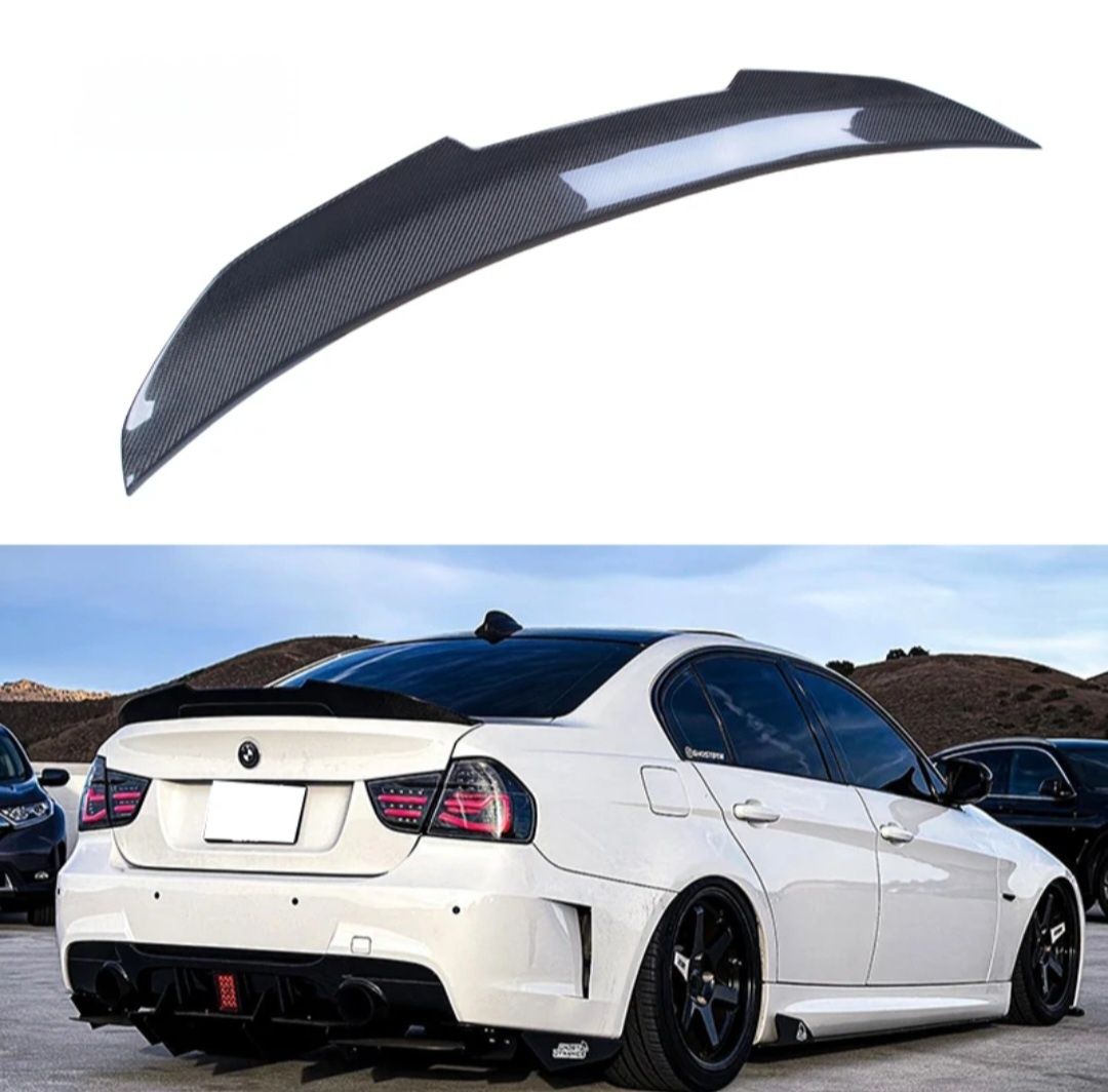 Aileron LIP SPOILER Traseiro BMW E90 05-12 FIBRA DE CARBONO verdadeira