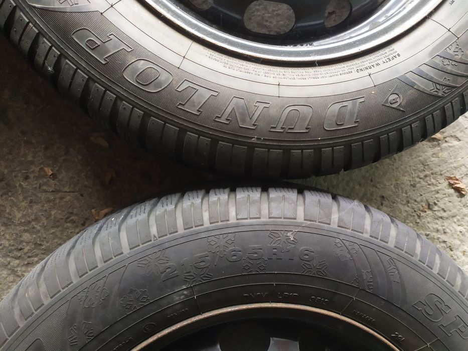 Диски 5 114.3 r16 et42 j6.5 цо67.1 мазда шини 215 65 r16 Dunlop зима
