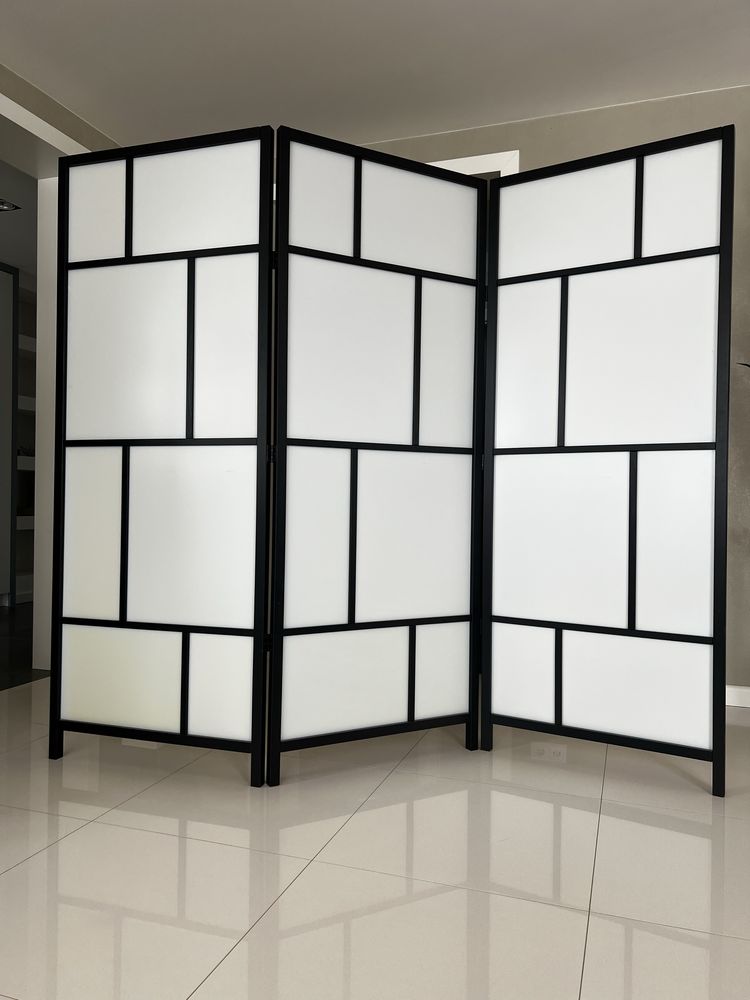 Parawan ścianka działowa IKEA 216x185cm lite drewno sosna LUBLIN