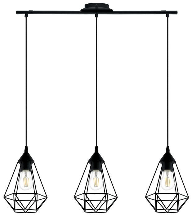 Candeeiro de Teto Suspenso 3 Luzes Rose Gold