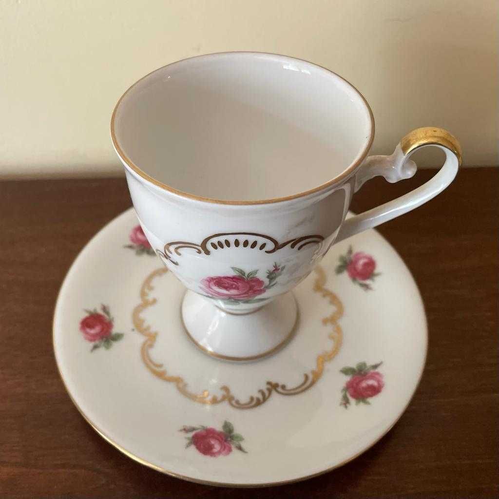 Filiżanka do kawy, espresso, Hertel Jacob, motyw kwiatowy, róże