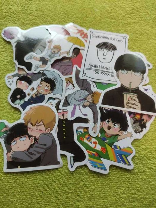 19 naklejek z anime mob psycho