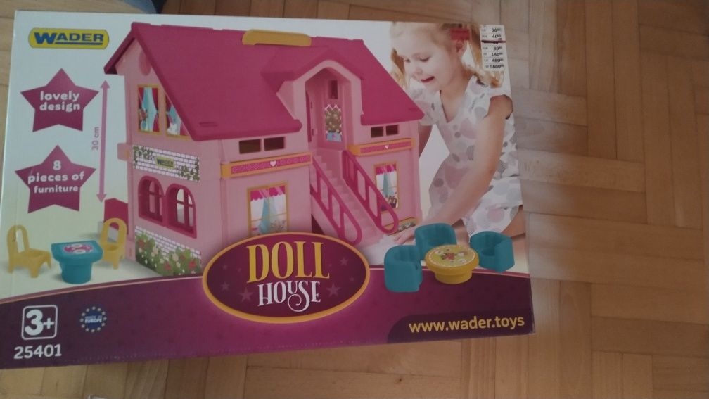 Domek dla lalek Wader piętrowy dom doll hause