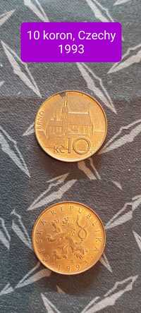 Moneta 10 kc koron Czechy 1993 Brno