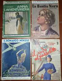 Lote de 12 revistas “Romanzo Mensile” 1911, anos 30’s e 40’s