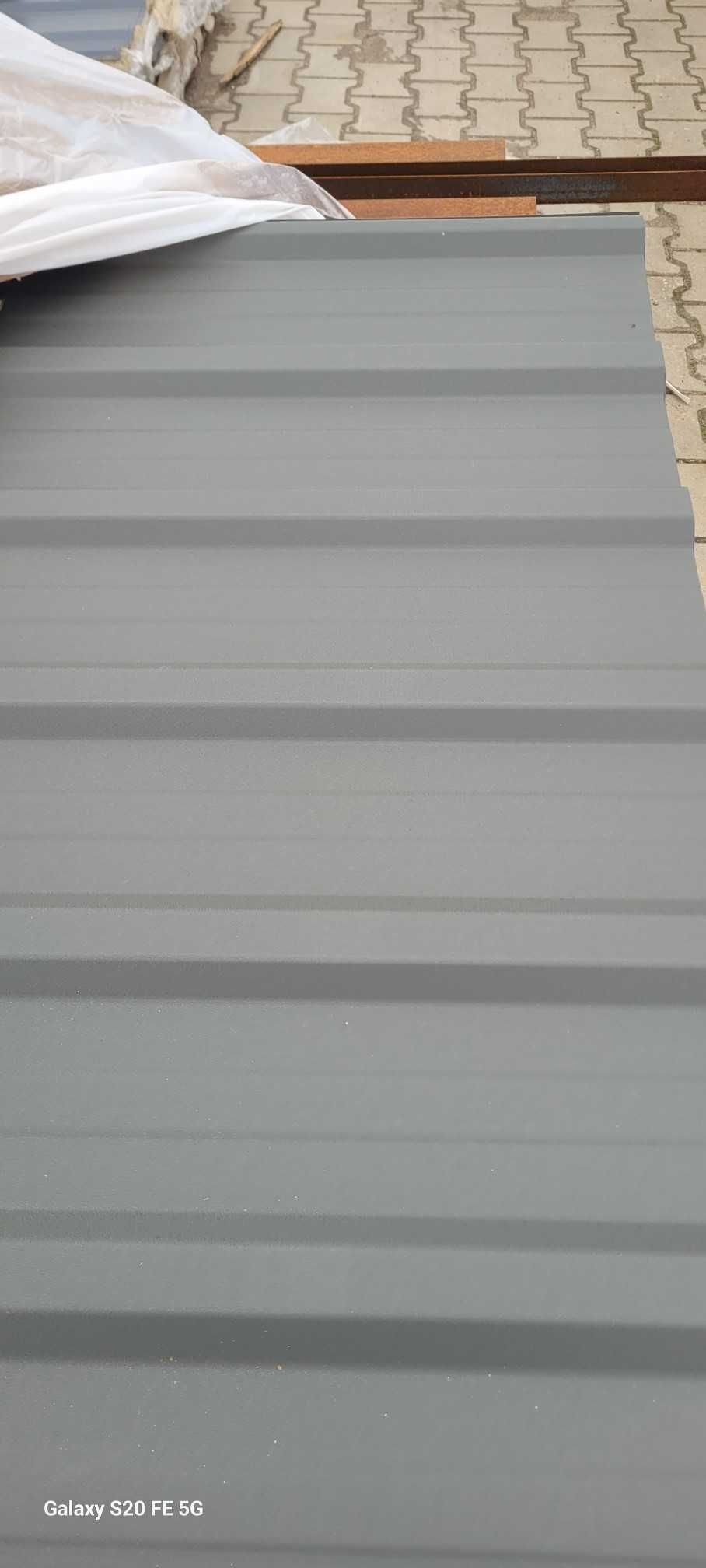 Blacha trapezowa  t 18. gr, 0,50 dł. L-od 2,20-do 4,20mb 7024 mat