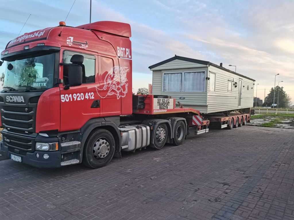 Transport maszyn, laweta niskopodwoziowa, przerzuty maszyn podczołgówa
