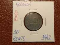 571 Moeda de 10 cents de 1942 em zinco - Países Baixos