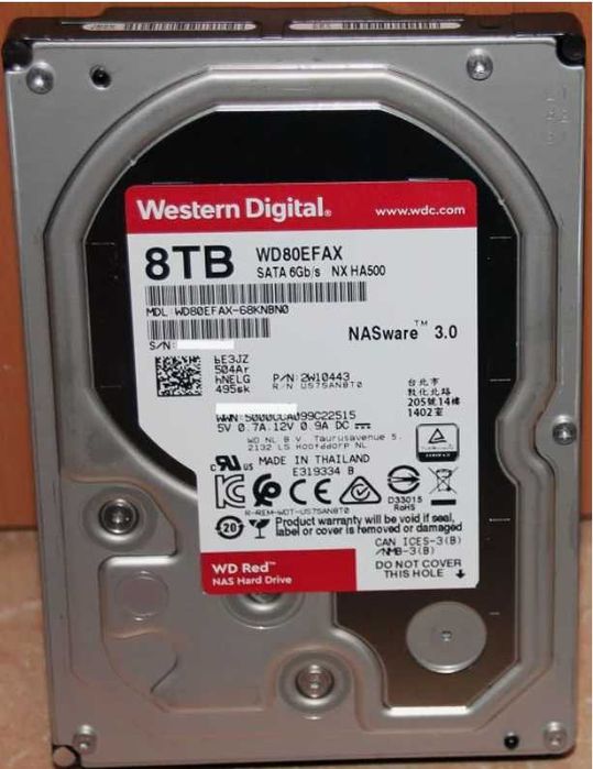 Жорсткий диск WD Red 8Tb WD80EFAX