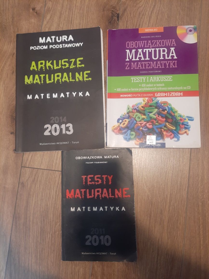 Arkusze maturalne, powtórzenie do matury matematyka (10 ksiazek)