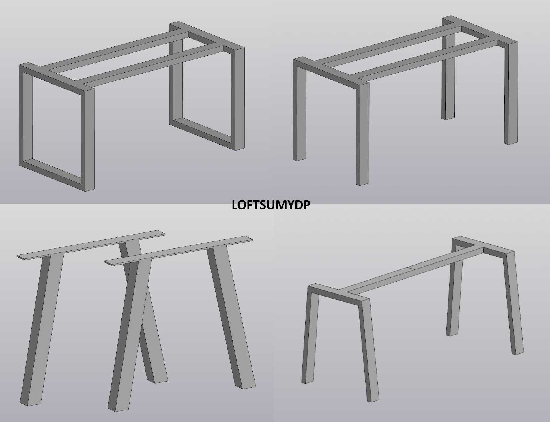 Опори для столів у стилі LOFT | LOFTSUMYDP | Серія 1