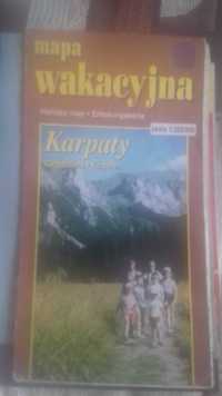 Mapa wakacyjna.  Karpaty. Rok wyd.1998