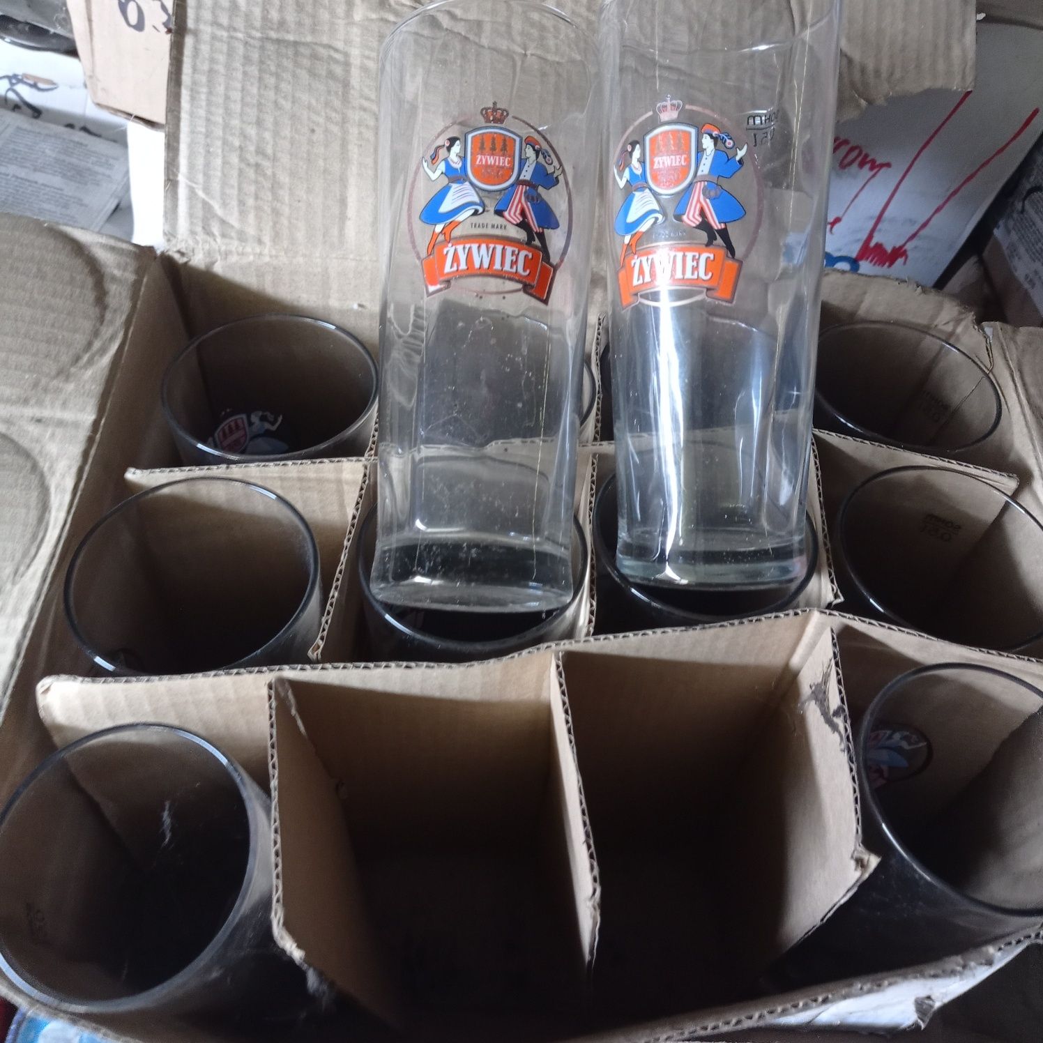 Szklanki szklanka browar żywiec 0.5 litra 12 sztuk vintage retro 2000