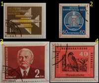 Znaczki pocztowe, NRD 1957-65, 20 sztuk