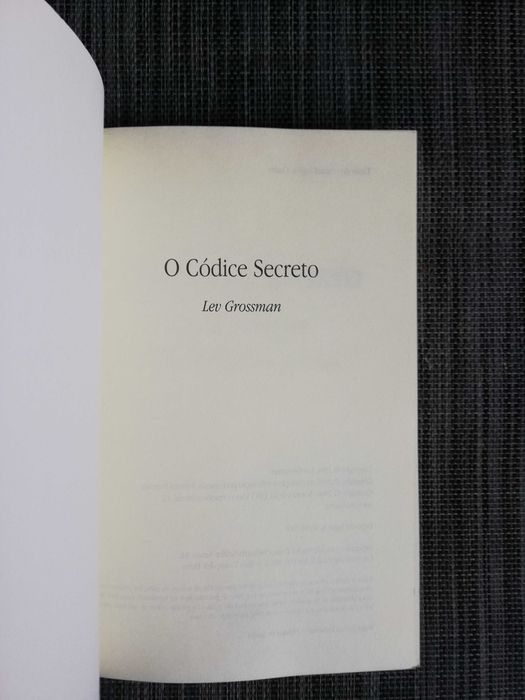 O Códice Secreto - Lev Grossman (portes grátis)