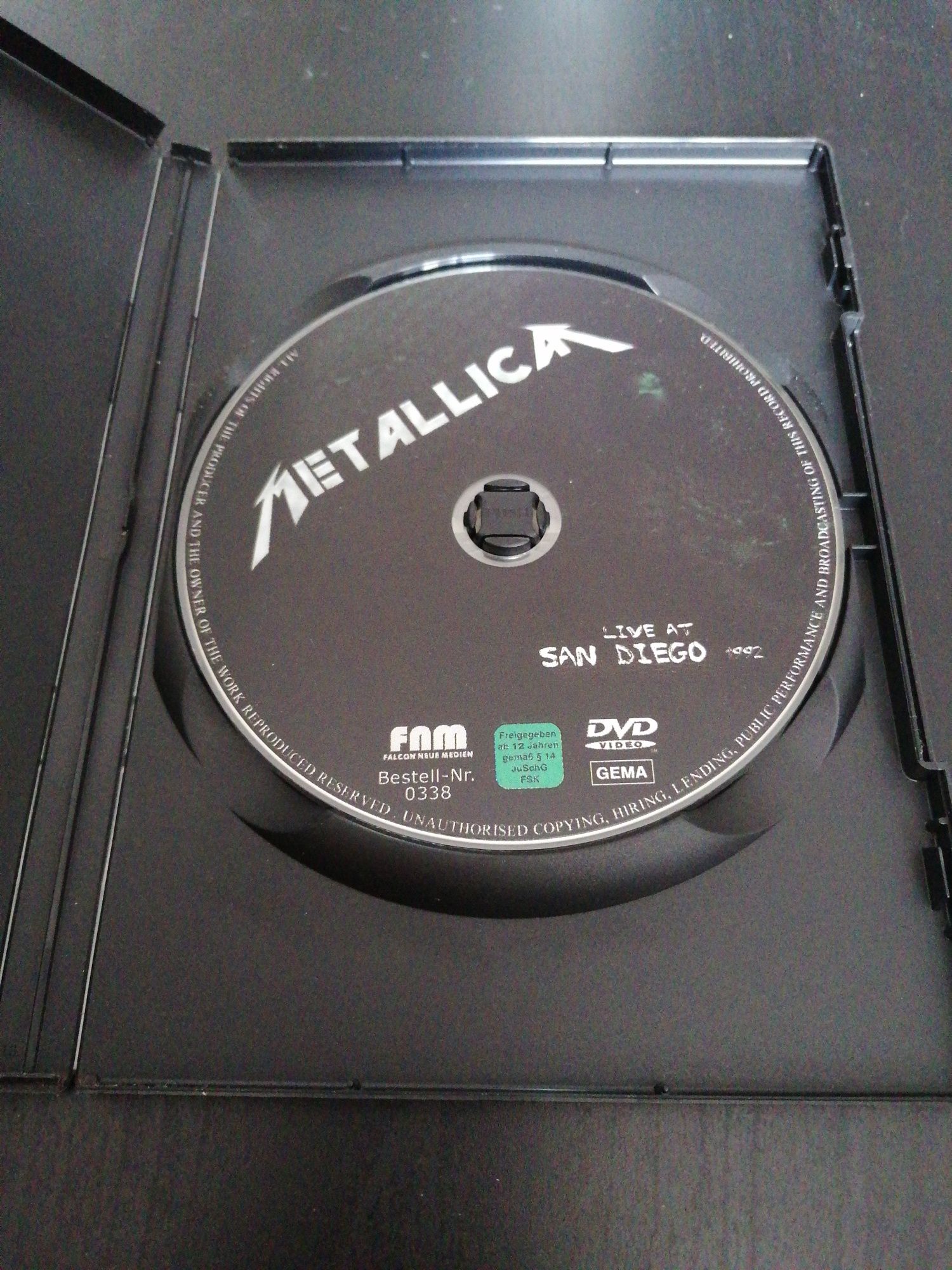 Metallica Live at San Diego 1992 dvd