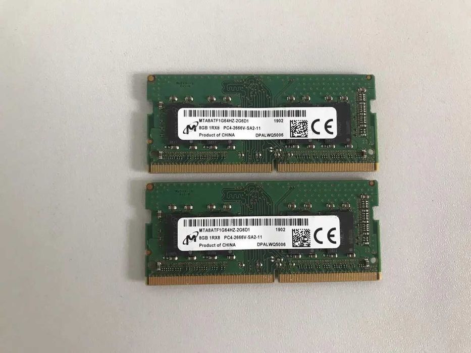 Оперативна пам'ять Micron 16GB (8+8GB) DDR4 PC4-2666V SO-DIMM