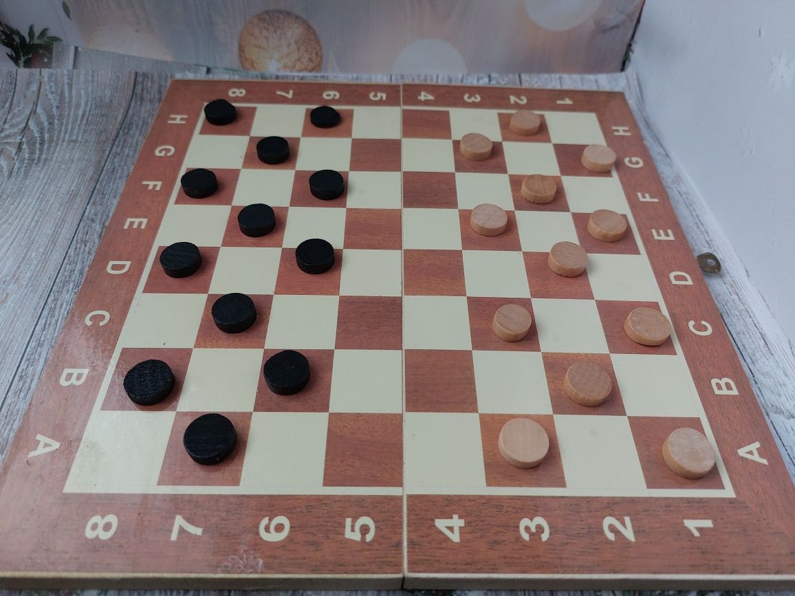 Дерев'яні шахи, шашки, нарди3в1