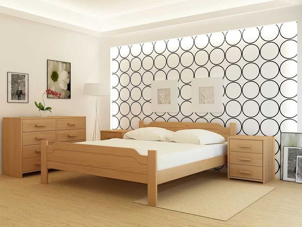 Ліжко дерев'яне Brussel з Вільхи або Ясена. Кровать деревянная.