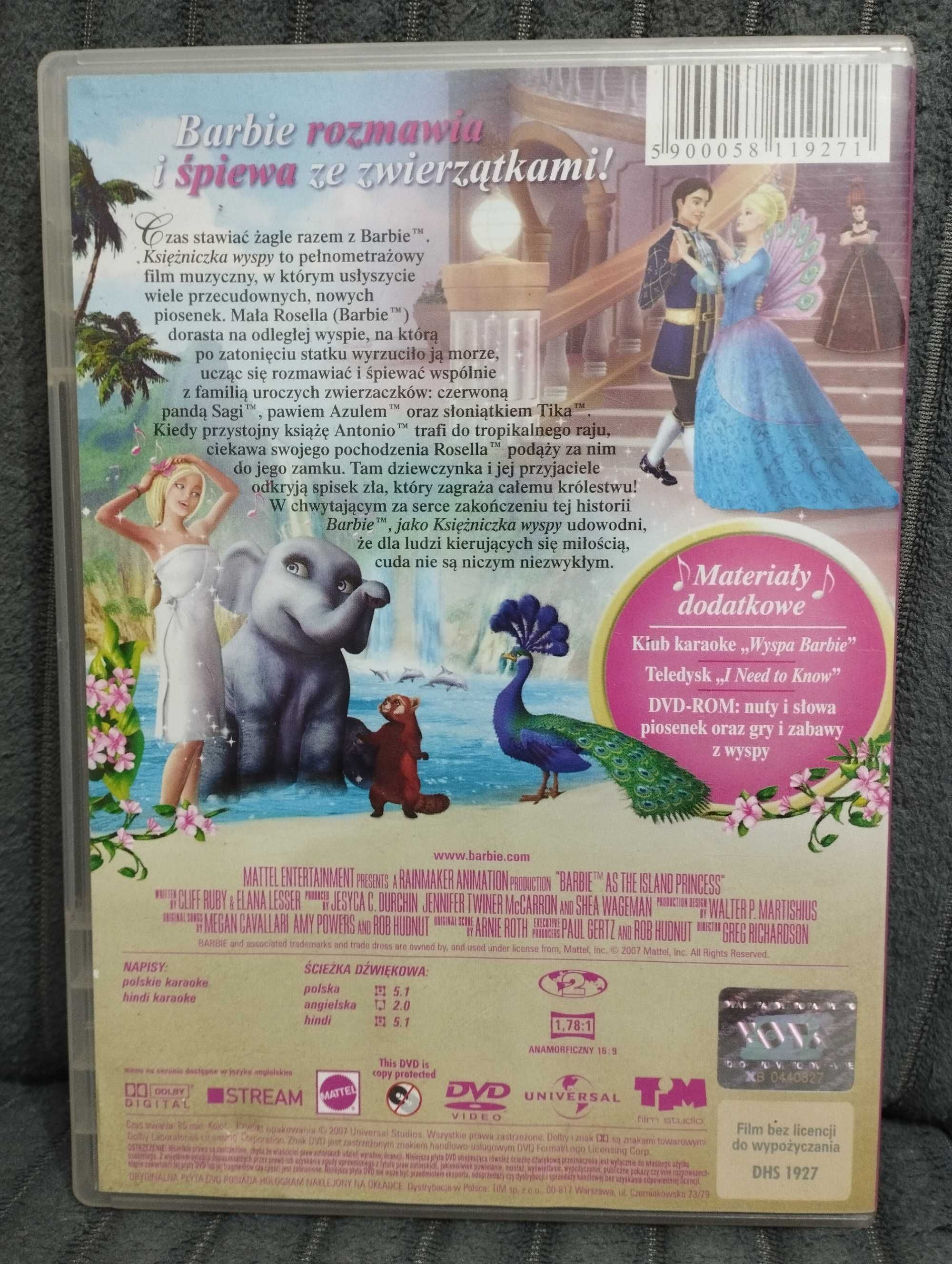 Barbie jako Księżniczka Wyspy płyta film DVD