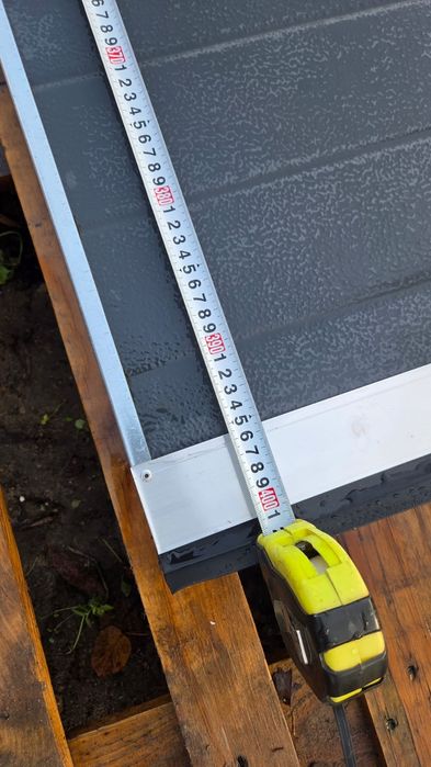 Brama segmentowa panelowa antracyt 400 x 353 cm warsztatowa garażowa