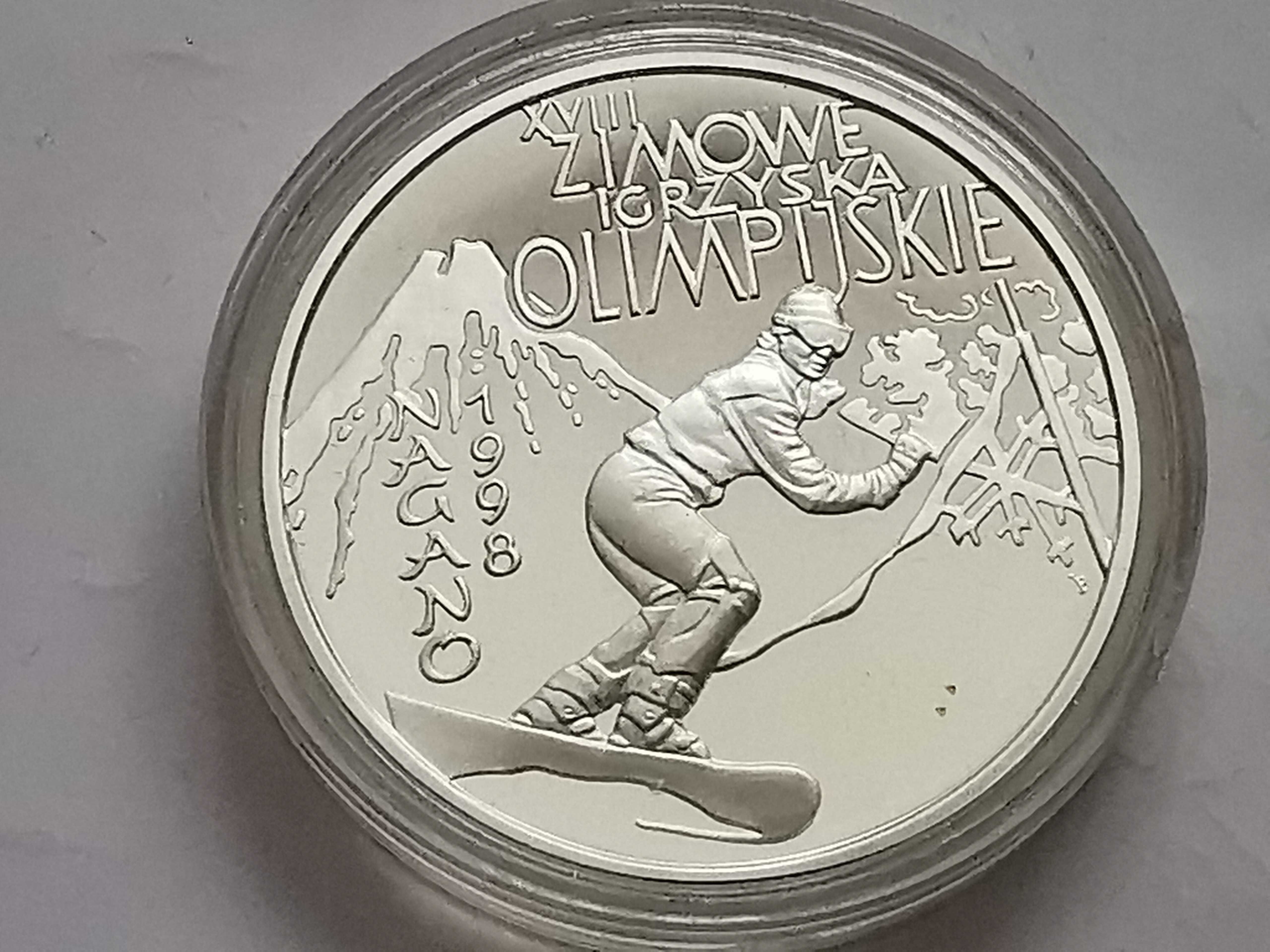 Moneta XVIII Zimowe Igrzyska Olimpijskie Nagano - Lustrzanka 10zł