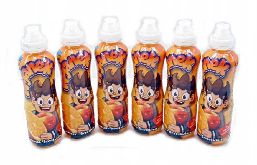 Napój Wojan Wojanek - 6 szt. Smak pomarańcza - brzoskwinia