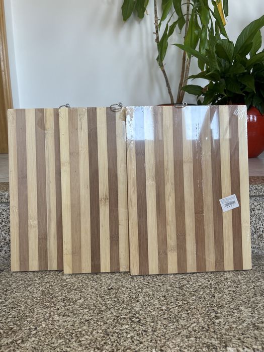 Conjunto de 3 ou tabua bambu individual nova