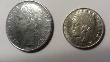 Italia - 2 monety 100 lirów 1976 + 50 lirów 1997