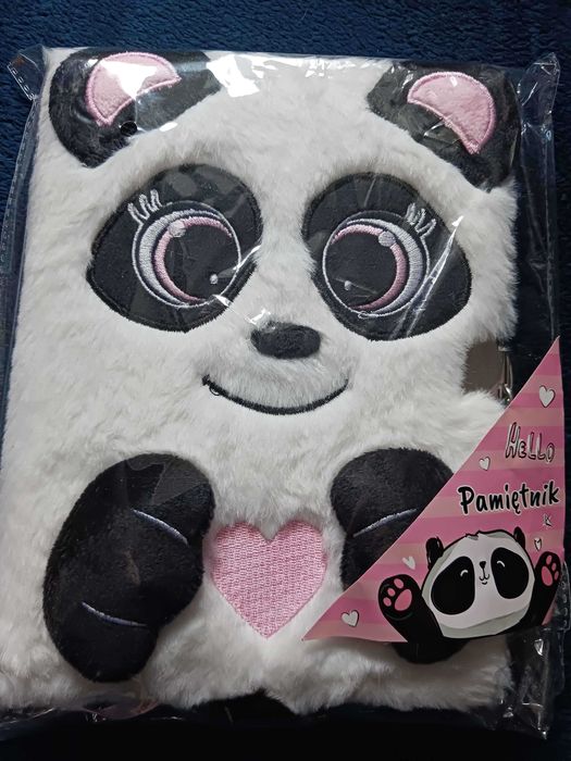 LOOZZ uroczy pamiętnik z kłódką pluszowy panda