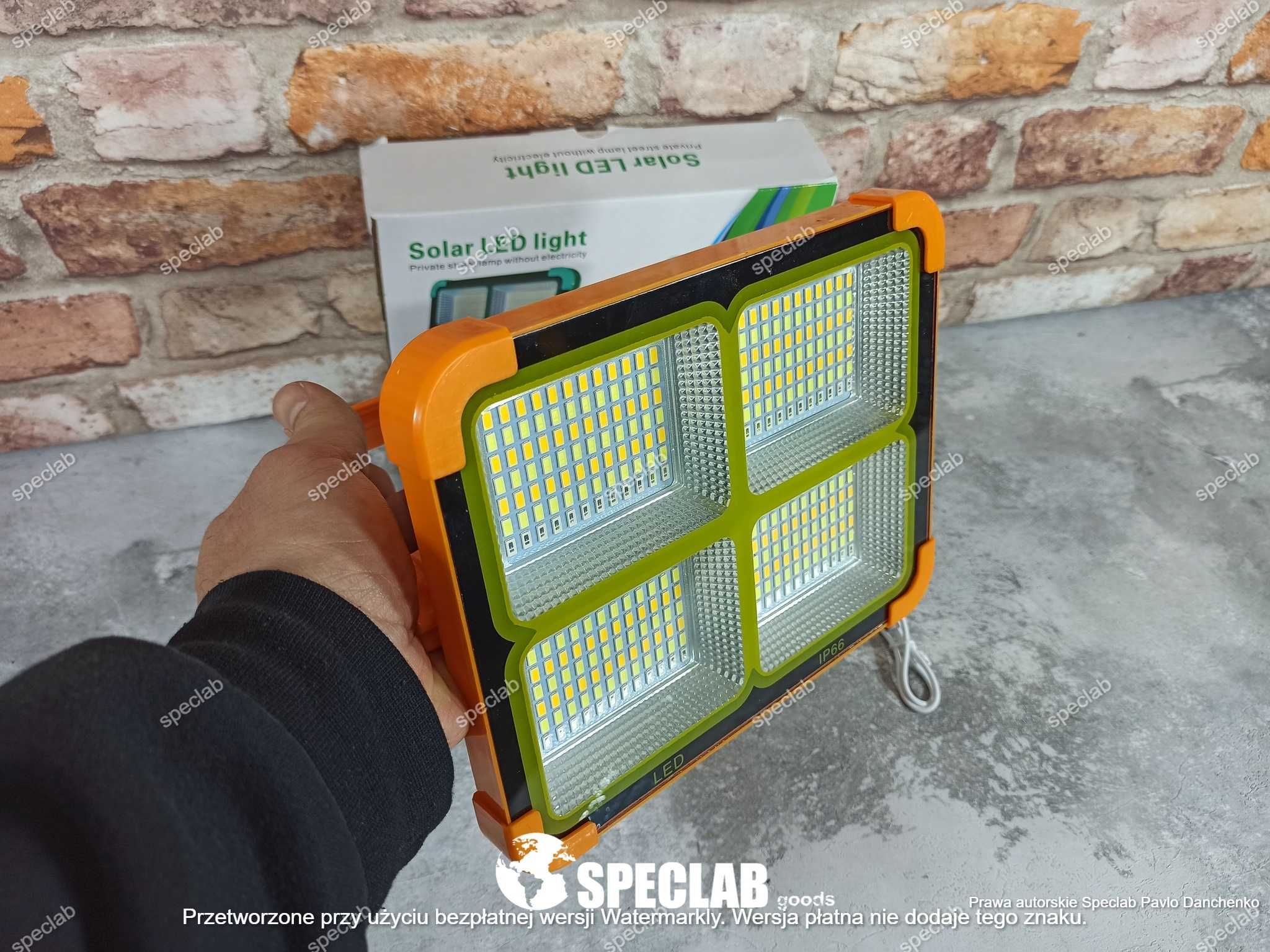 Halogen solarny bezprzew, SP-209 lampa robocza, 12000mA