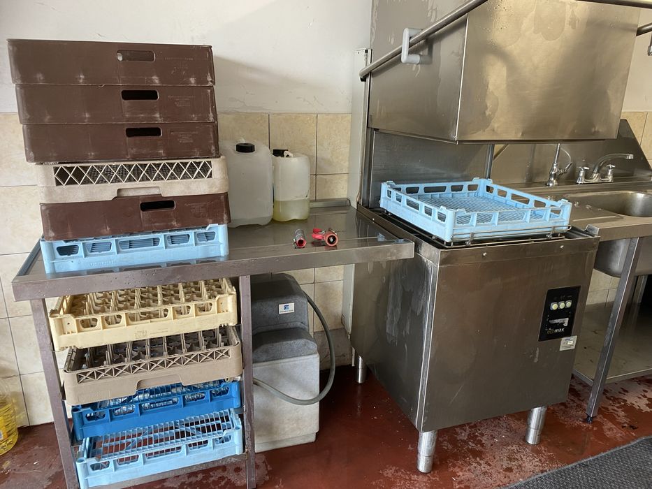 Zmywarka przemyslowa Ecomax/zlew/ususacz/zmiekczacz wody/pojemniki