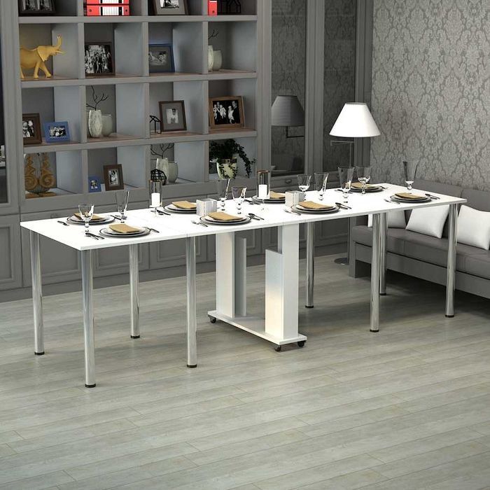 Стіл-книжка Родинний розкладний 80х73х18-274 см з хромованими опорами