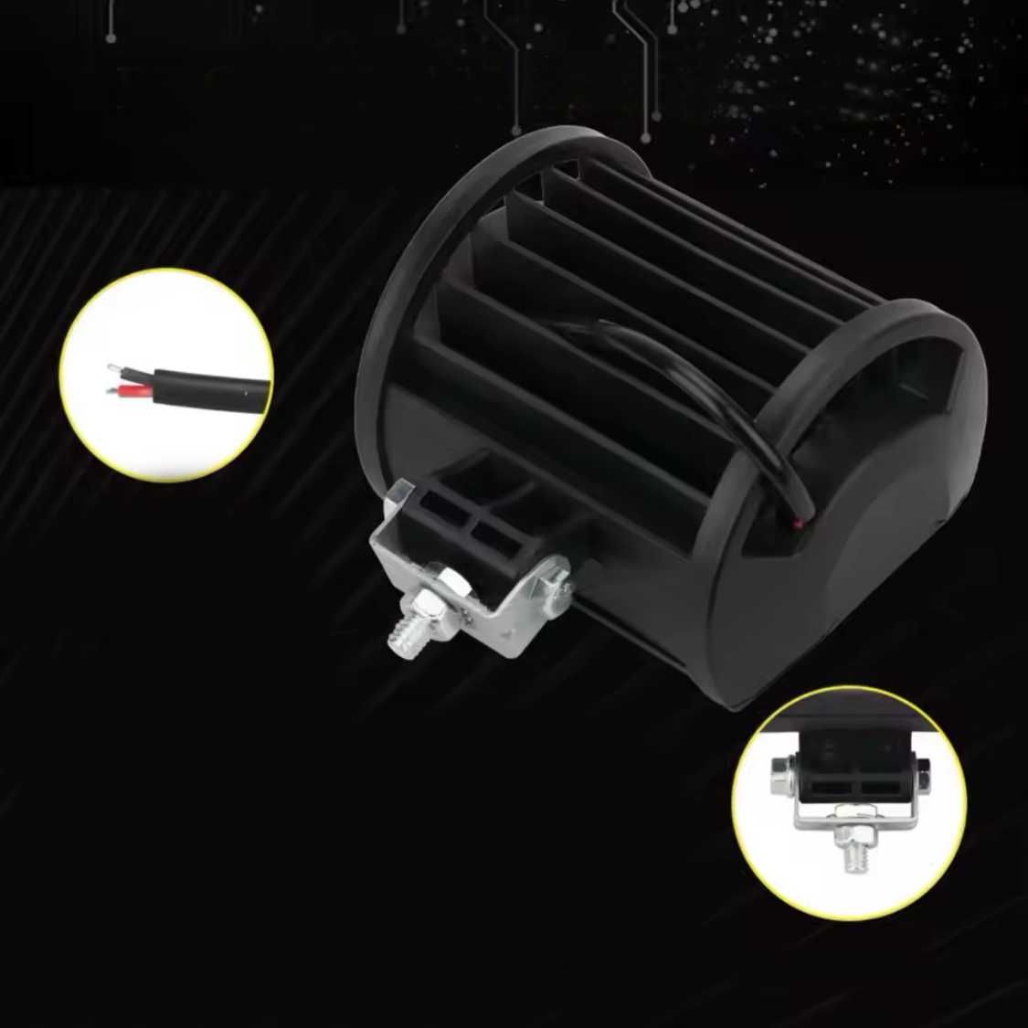 Par faróis auxiliares LED offroad spot quadrado